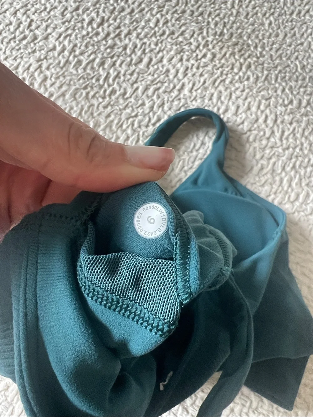 lululemon athletica Teal Ribbed Align Crop Tank size 6 EUC